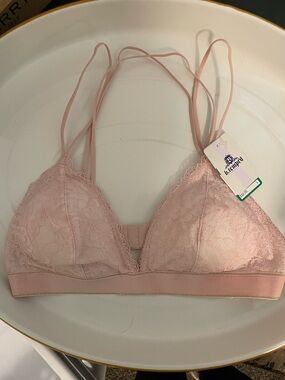 Lace Triangle Bralette - Blush Pink NWT